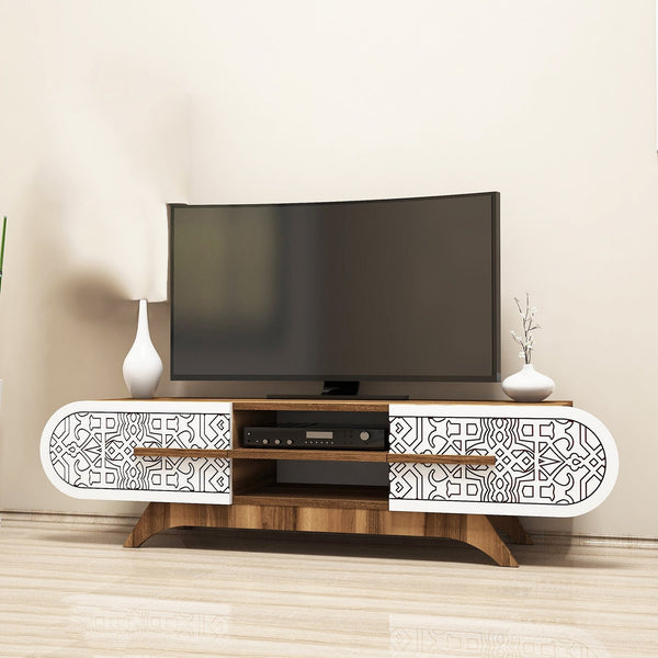 TV szekrény Defne - Walnut White-Vashome.sk