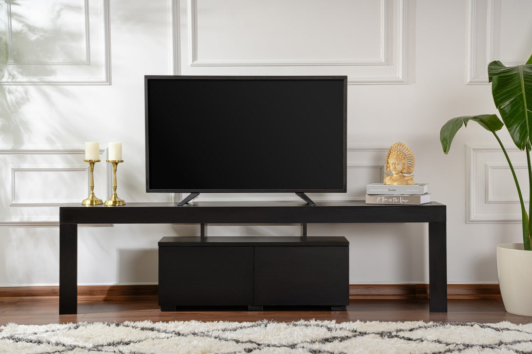 TV szekrény Enclave - Wood Black-Vashome.sk