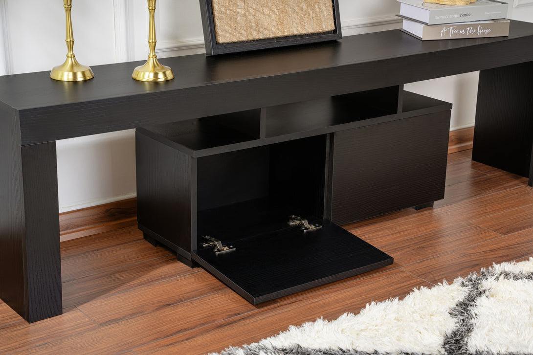 TV szekrény Enclave - Wood Black-Vashome.sk