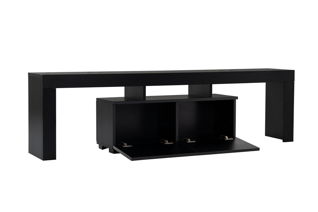 TV szekrény Enclave - Wood Black-Vashome.sk