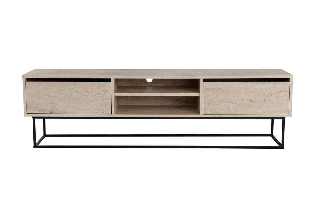 TV szekrény Escape 180 -Black, Travertine-Vashome.sk