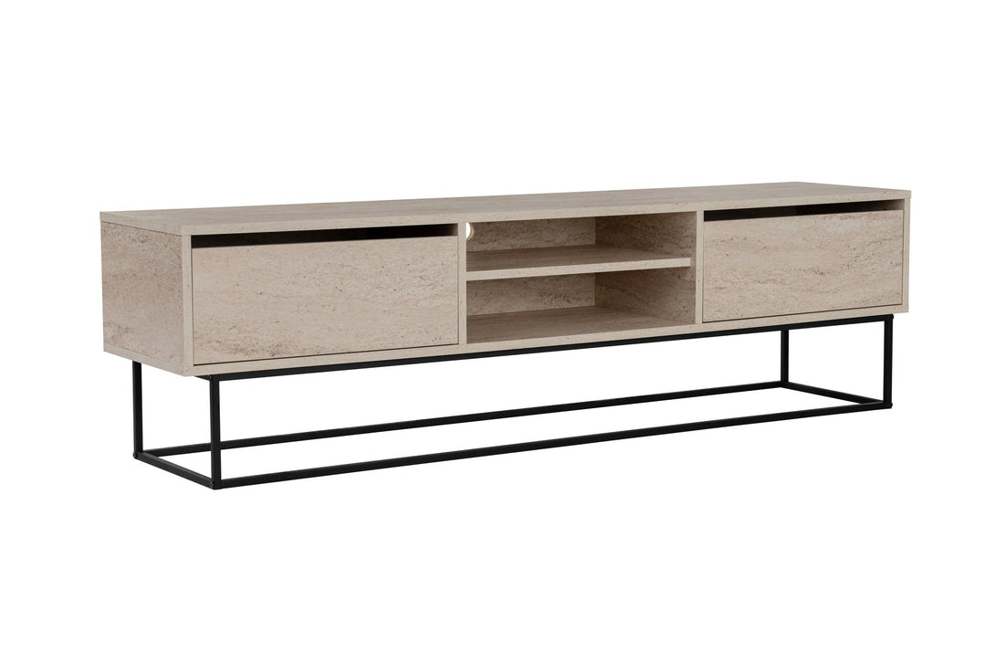 TV szekrény Escape 180 -Black, Travertine-Vashome.sk