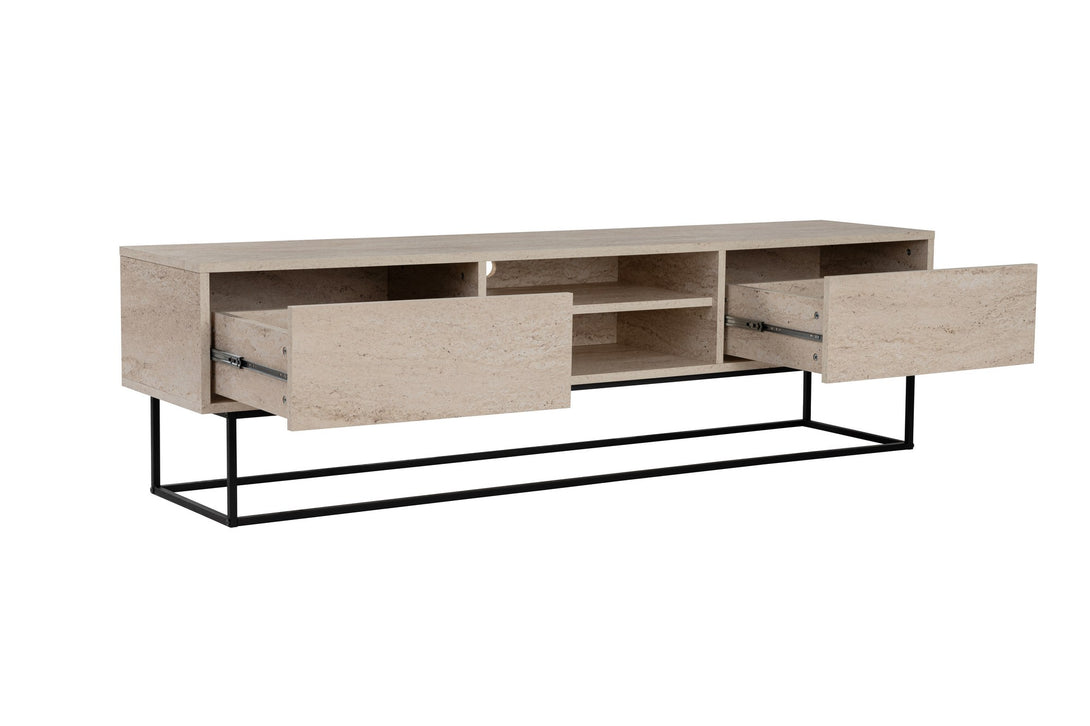 TV szekrény Escape 180 -Black, Travertine-Vashome.sk