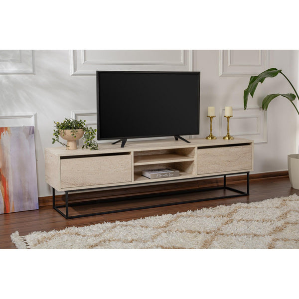 TV szekrény Escape 180 -Black, Travertine-Vashome.sk
