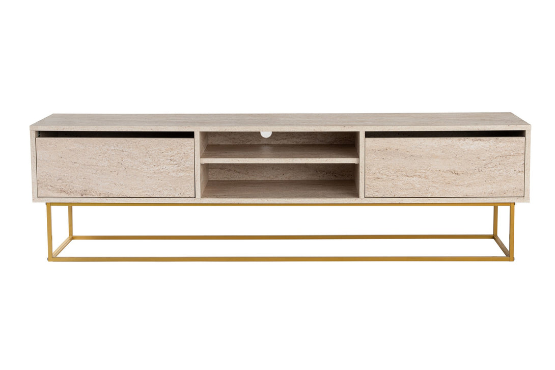 TV szekrény Escape 180 - Gold, Travertine-Vashome.sk