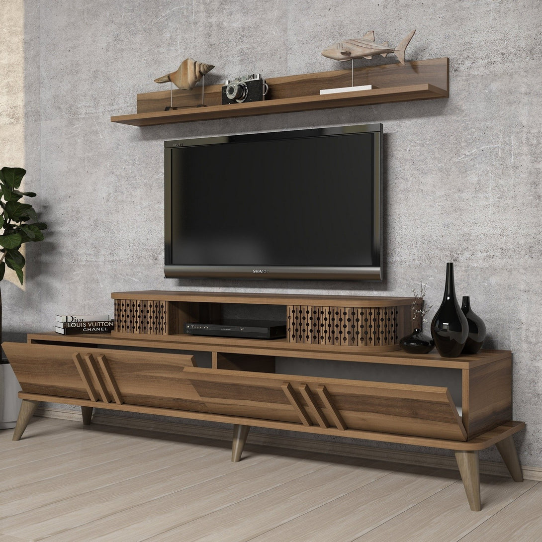 TV szekrény Eylül - Walnut-Vashome.sk