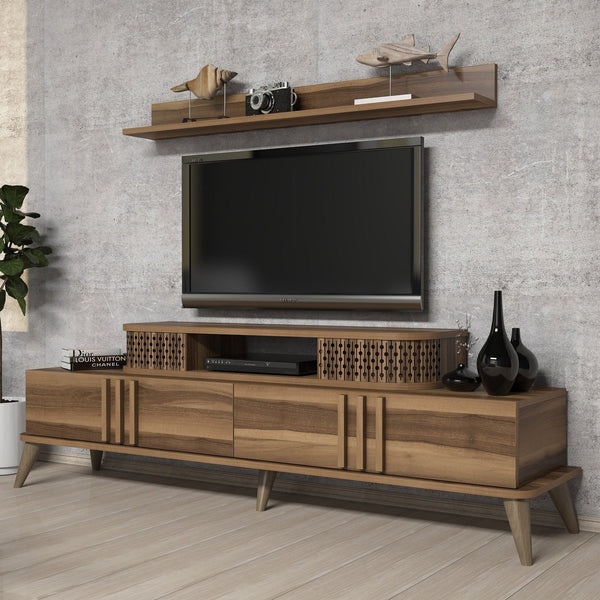 TV szekrény Eylül - Walnut-Vashome.sk