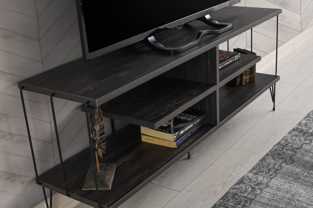 TV szekrény Eze - Dark Brown-Vashome.sk