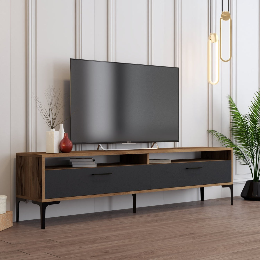 TV szekrény Istanbul 2 - Walnut Anthracite-Vashome.sk