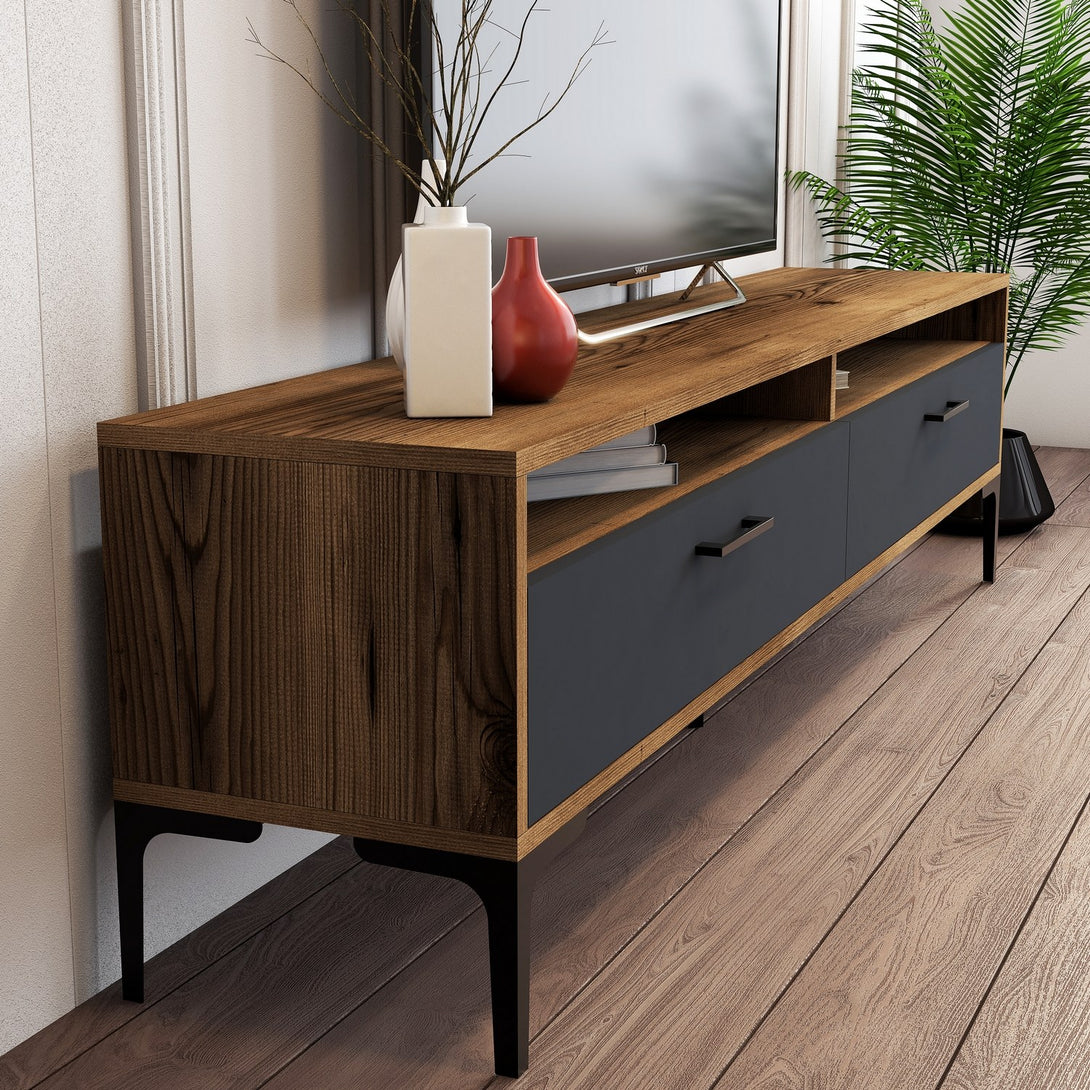 TV szekrény Istanbul 2 - Walnut Anthracite-Vashome.sk