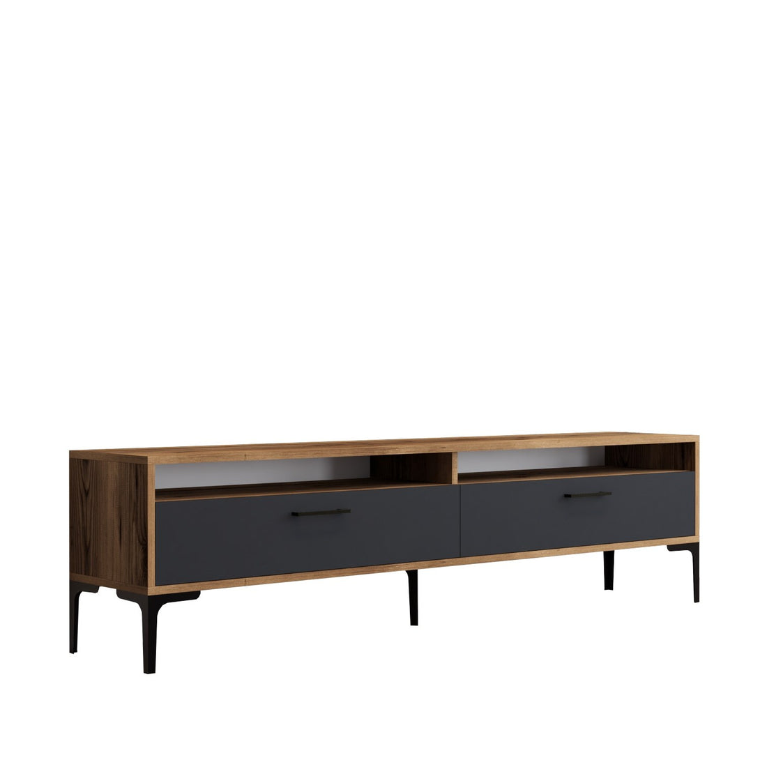 TV szekrény Istanbul 2 - Walnut Anthracite-Vashome.sk