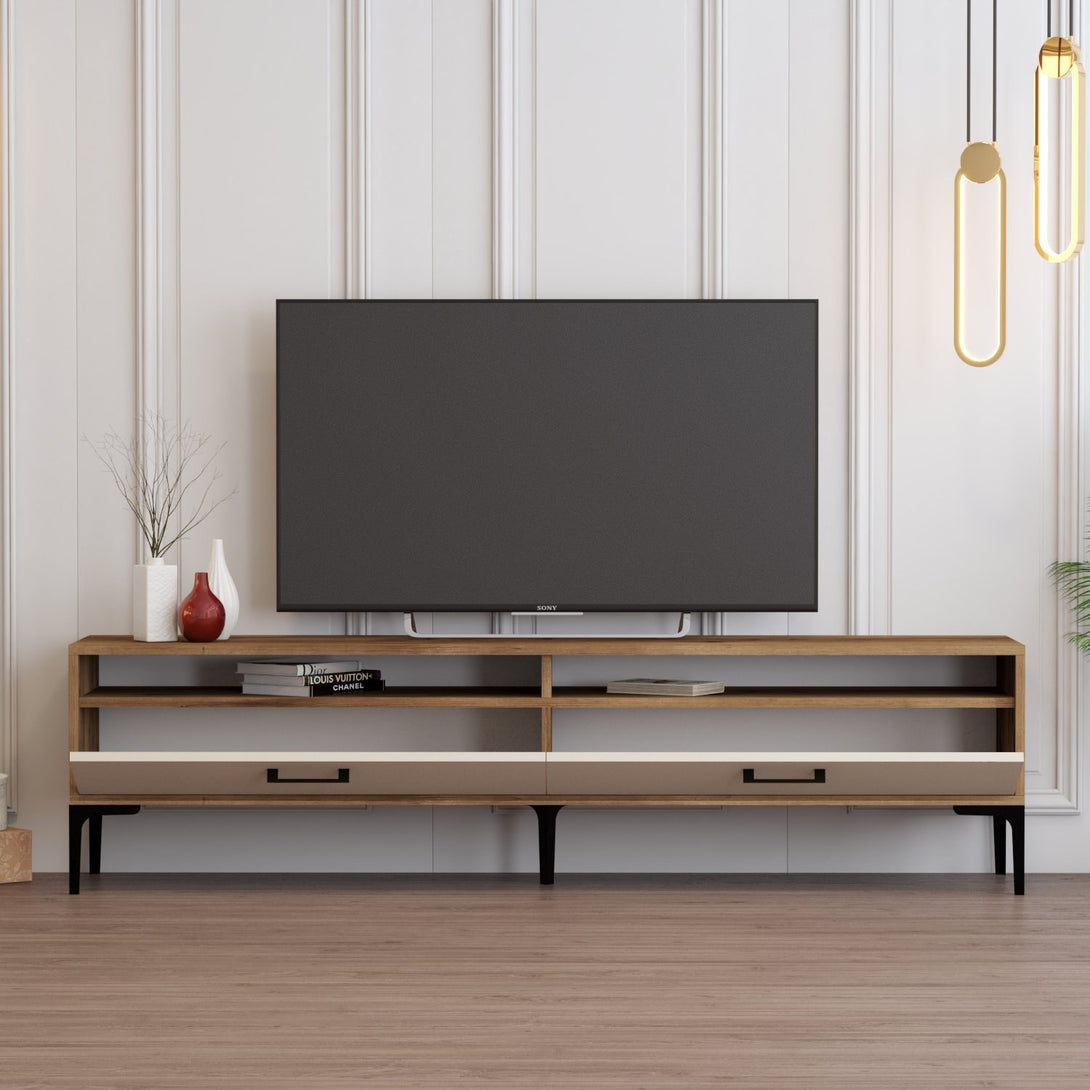 TV szekrény Istanbul 2 - Walnut Cream-Vashome.sk