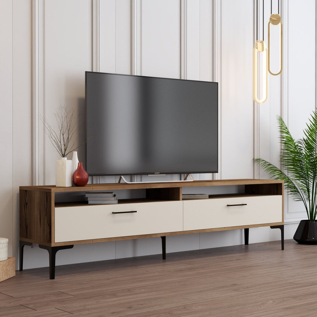 TV szekrény Istanbul 2 - Walnut Cream-Vashome.sk