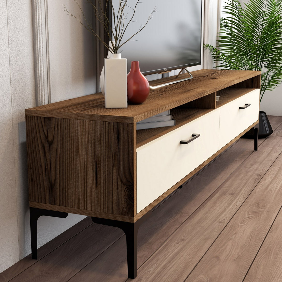 TV szekrény Istanbul 2 - Walnut Cream-Vashome.sk