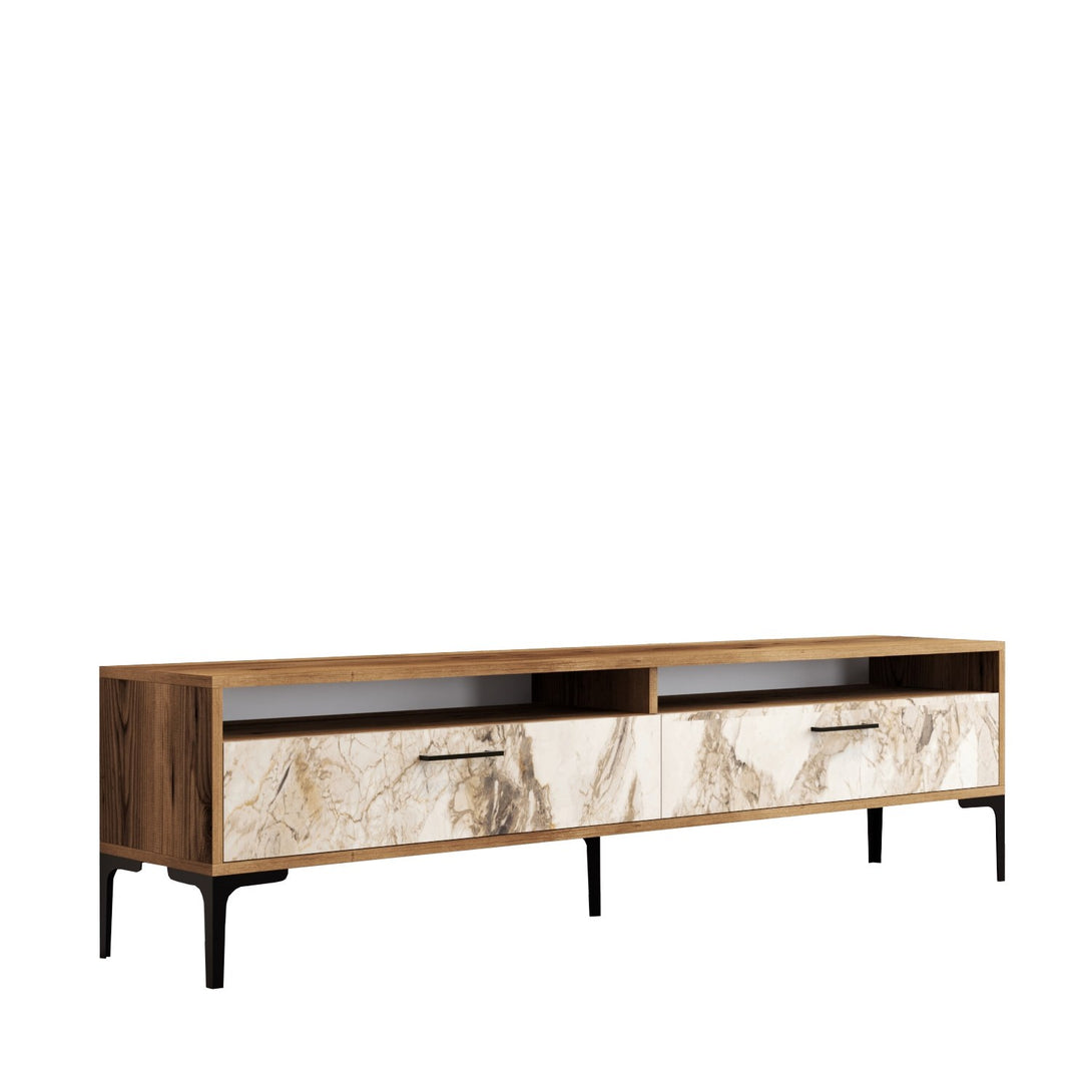 TV szekrény Istanbul 2 - Walnut White Marble-Vashome.sk
