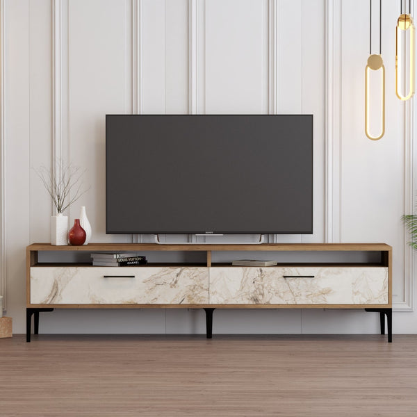 TV szekrény Istanbul 2 - Walnut White Marble-Vashome.sk
