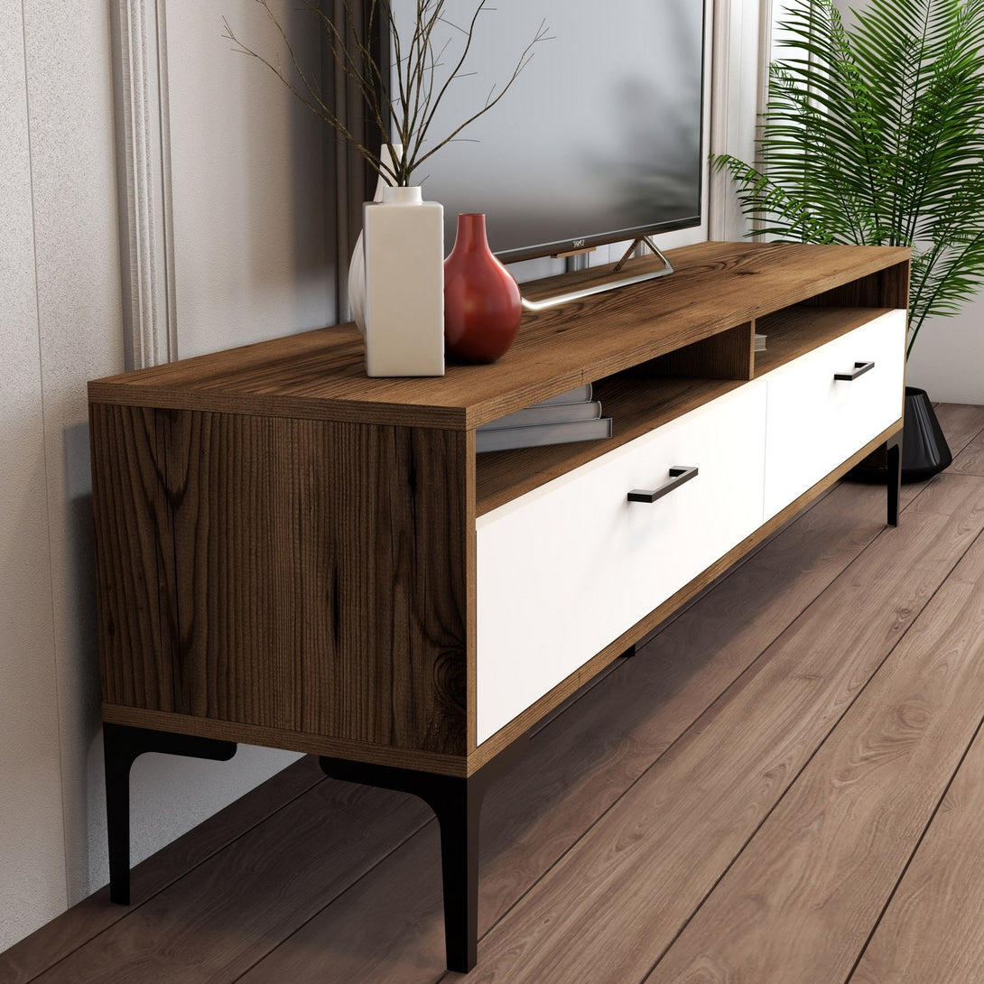 TV szekrény Istanbul 2 - Walnut White-Vashome.sk