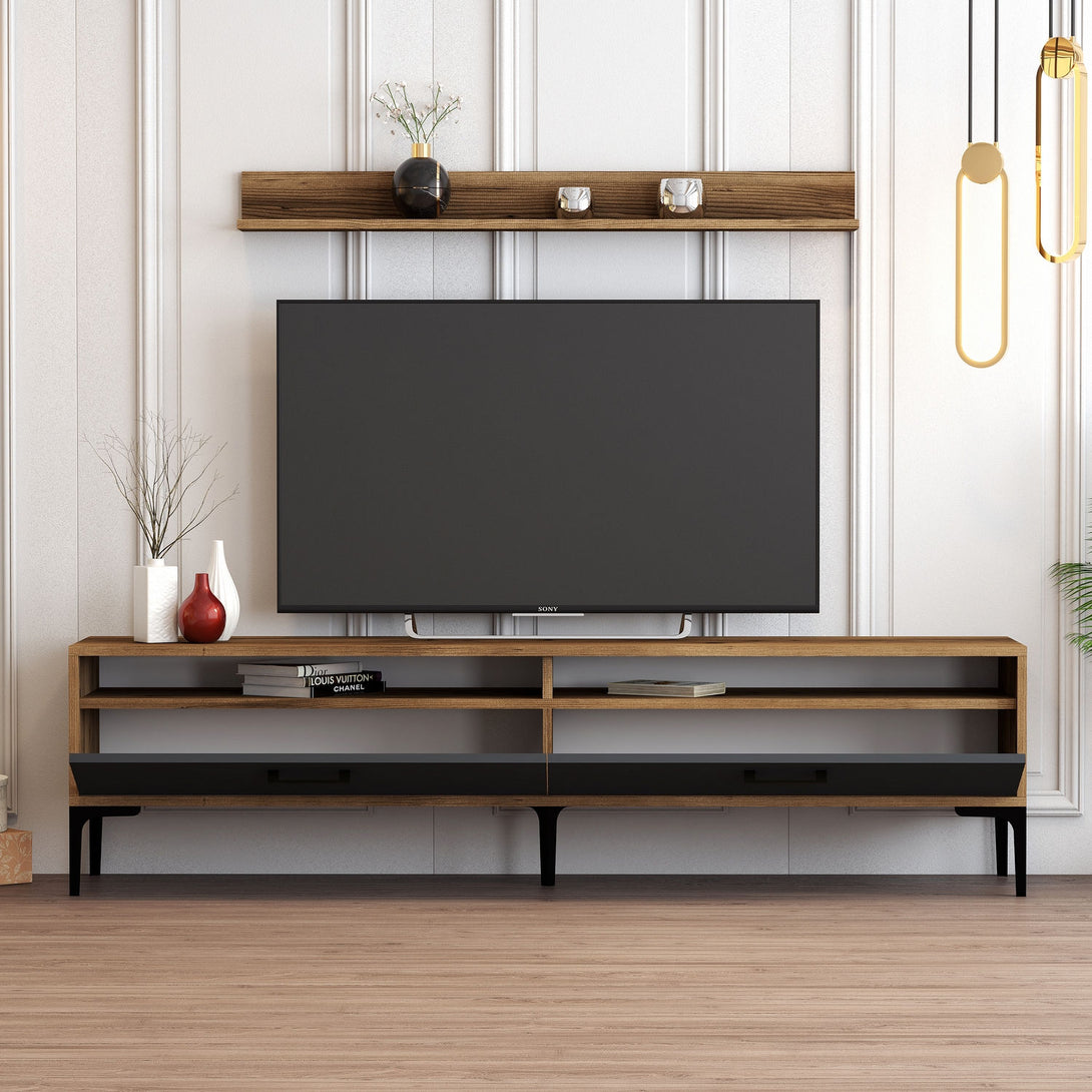 TV szekrény Istanbul - Walnut, Anthracite-Vashome.sk