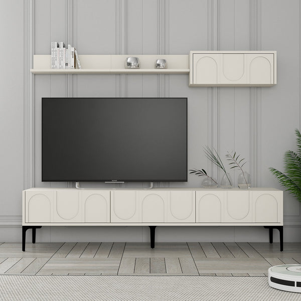 TV szekrény Lyon 2 - Cream, Black-Vashome.sk