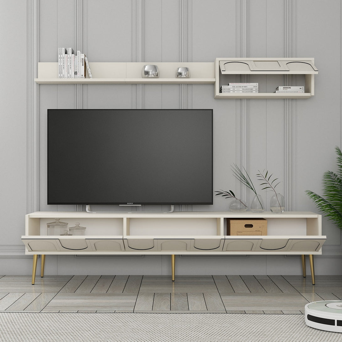 TV szekrény Lyon 2 - Cream, Gold-Vashome.sk