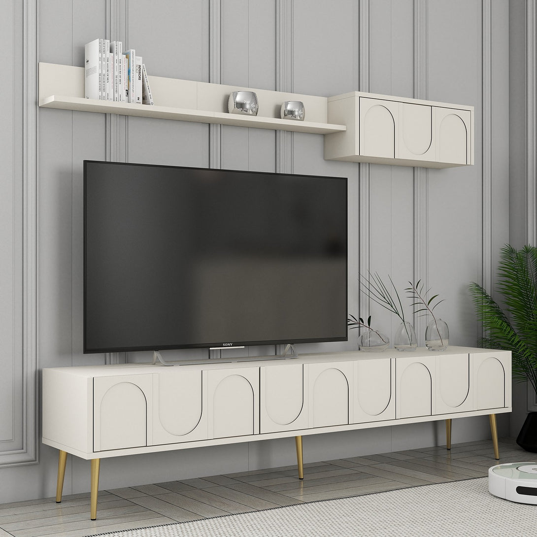 TV szekrény Lyon 2 - Cream, Gold-Vashome.sk