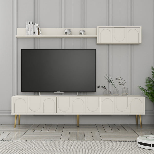 TV szekrény Lyon 2 - Cream, Gold-Vashome.sk