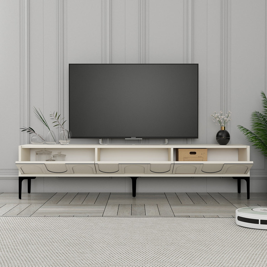 TV szekrény Lyon 42 - Cream, Black-Vashome.sk