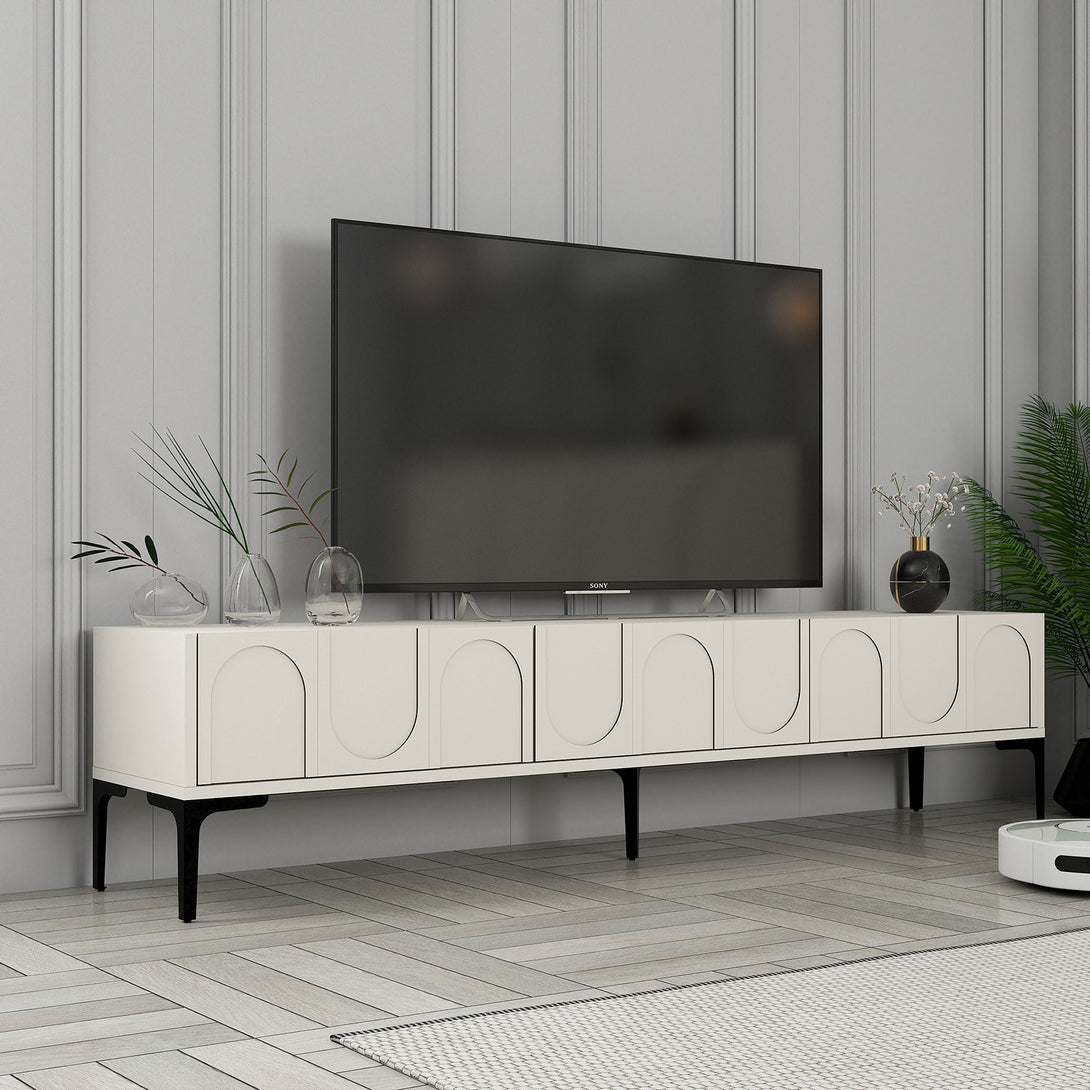 TV szekrény Lyon 42 - Cream, Black-Vashome.sk