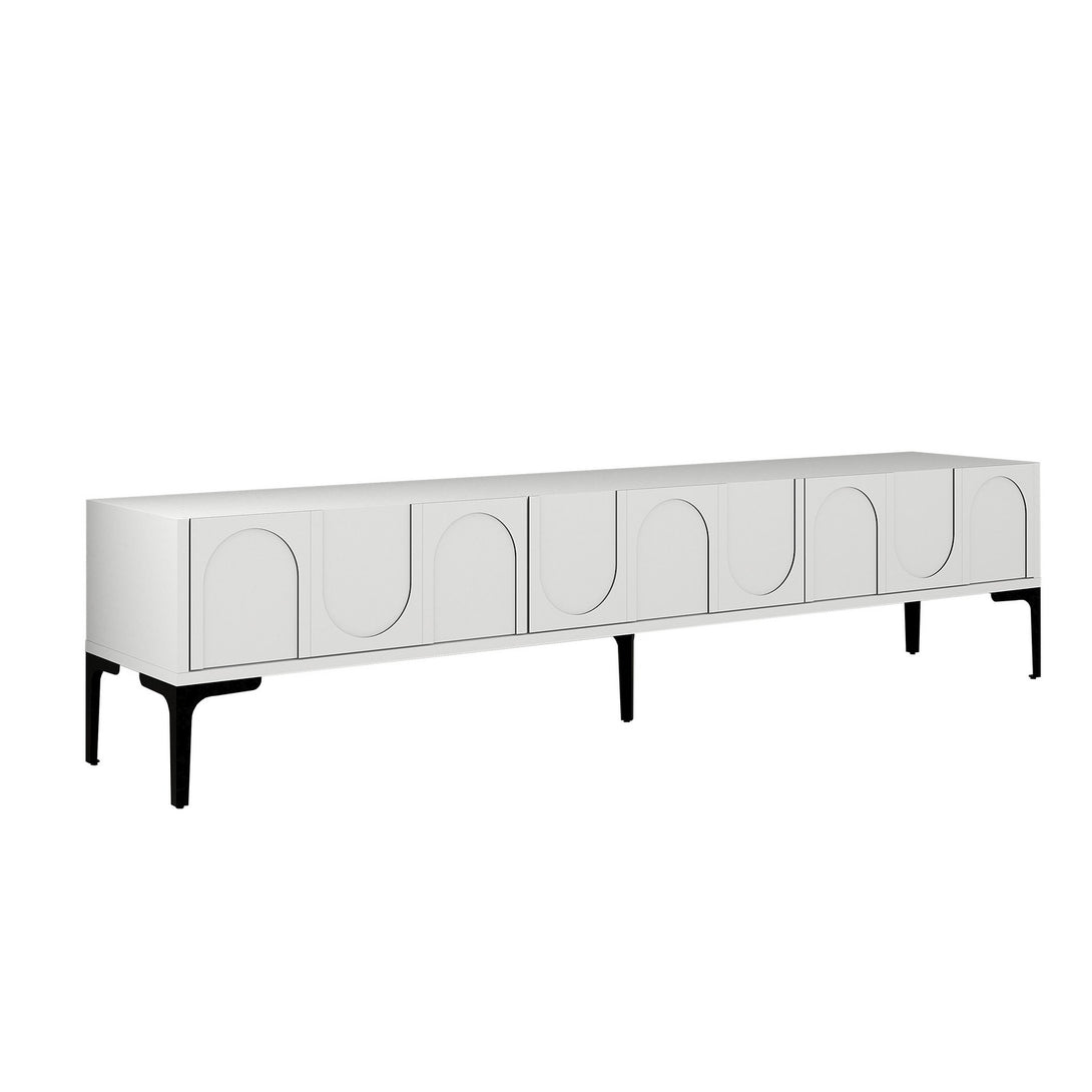 TV szekrény Lyon 42 - White, Black-Vashome.sk