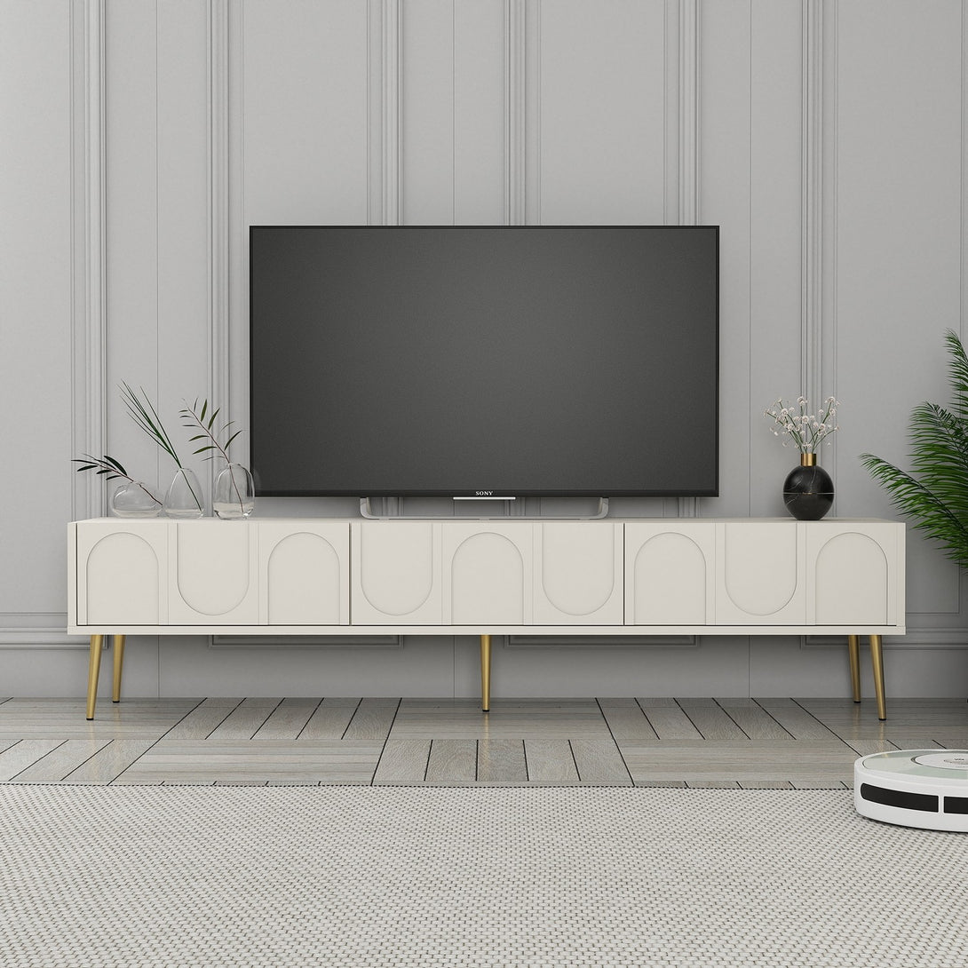 TV szekrény Lyon 43 - Cream, Gold-Vashome.sk