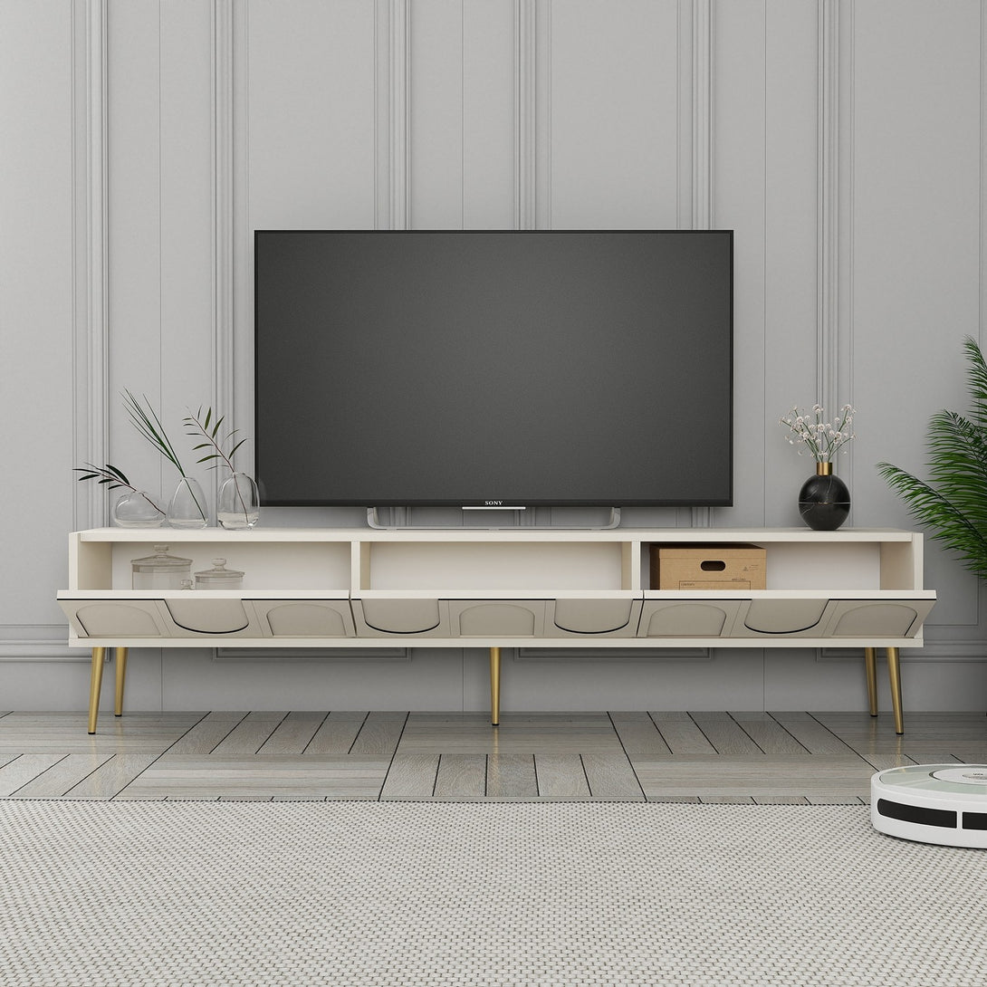 TV szekrény Lyon 43 - Cream, Gold-Vashome.sk