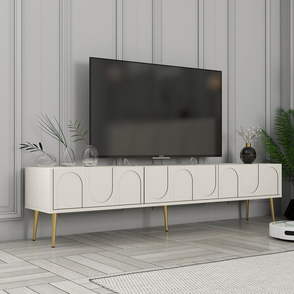 TV szekrény Lyon 43 - Cream, Gold-Vashome.sk