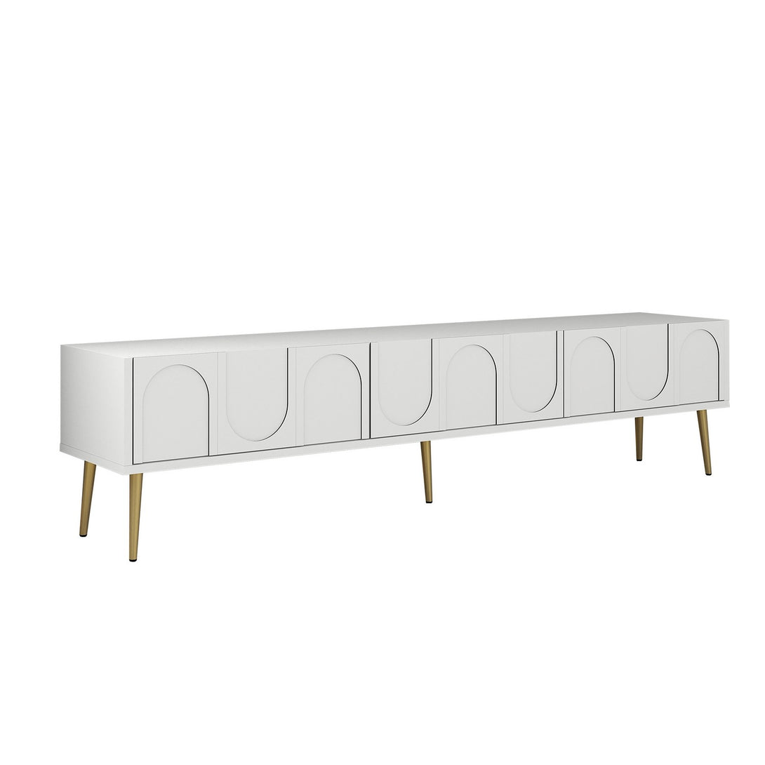 TV szekrény Lyon 43 - White, Gold-Vashome.sk