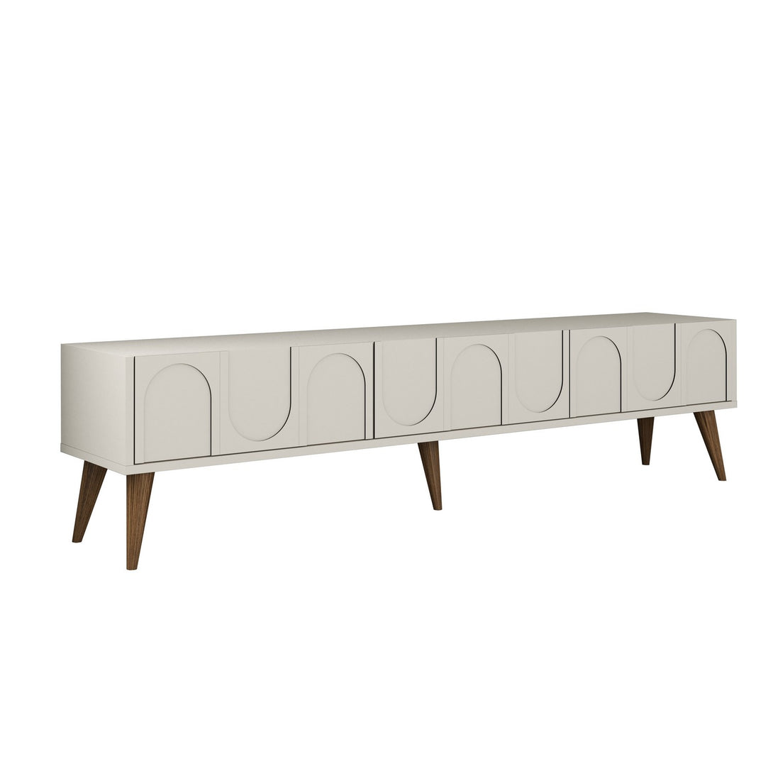 TV szekrény Lyon 44 - Cream, Walnut-Vashome.sk
