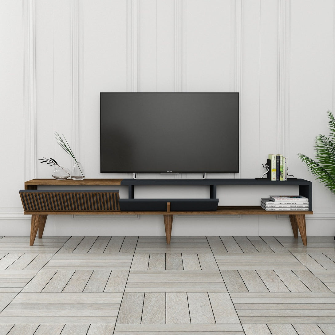 TV szekrény Milan Alt - Walnut, Anthracite-Vashome.sk