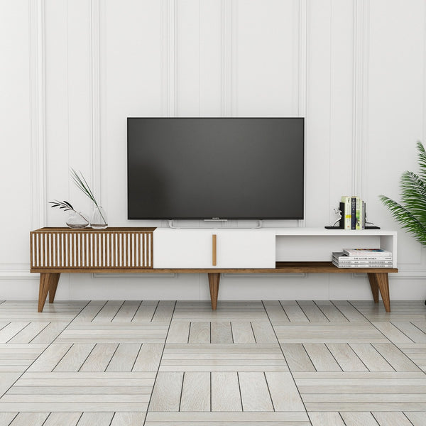 TV szekrény Milan Alt - Walnut, White-Vashome.sk