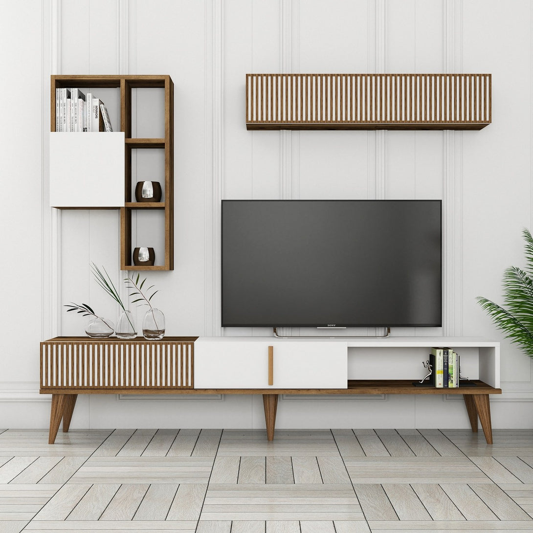 TV szekrény Milan TV - Walnut, White-Vashome.sk