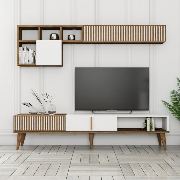 TV szekrény Milan TV - Walnut, White-Vashome.sk
