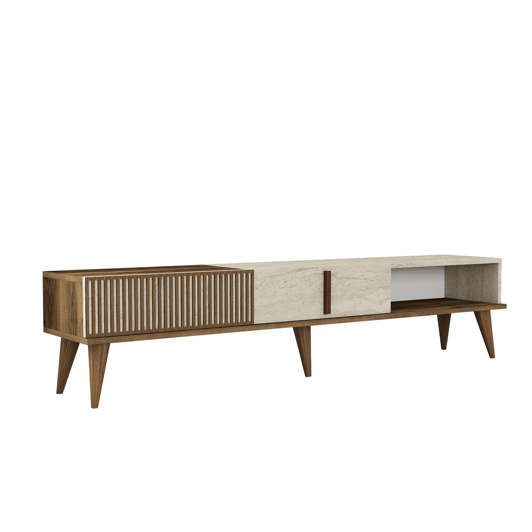 TV szekrény Milan - Walnut, Travertine-Vashome.sk