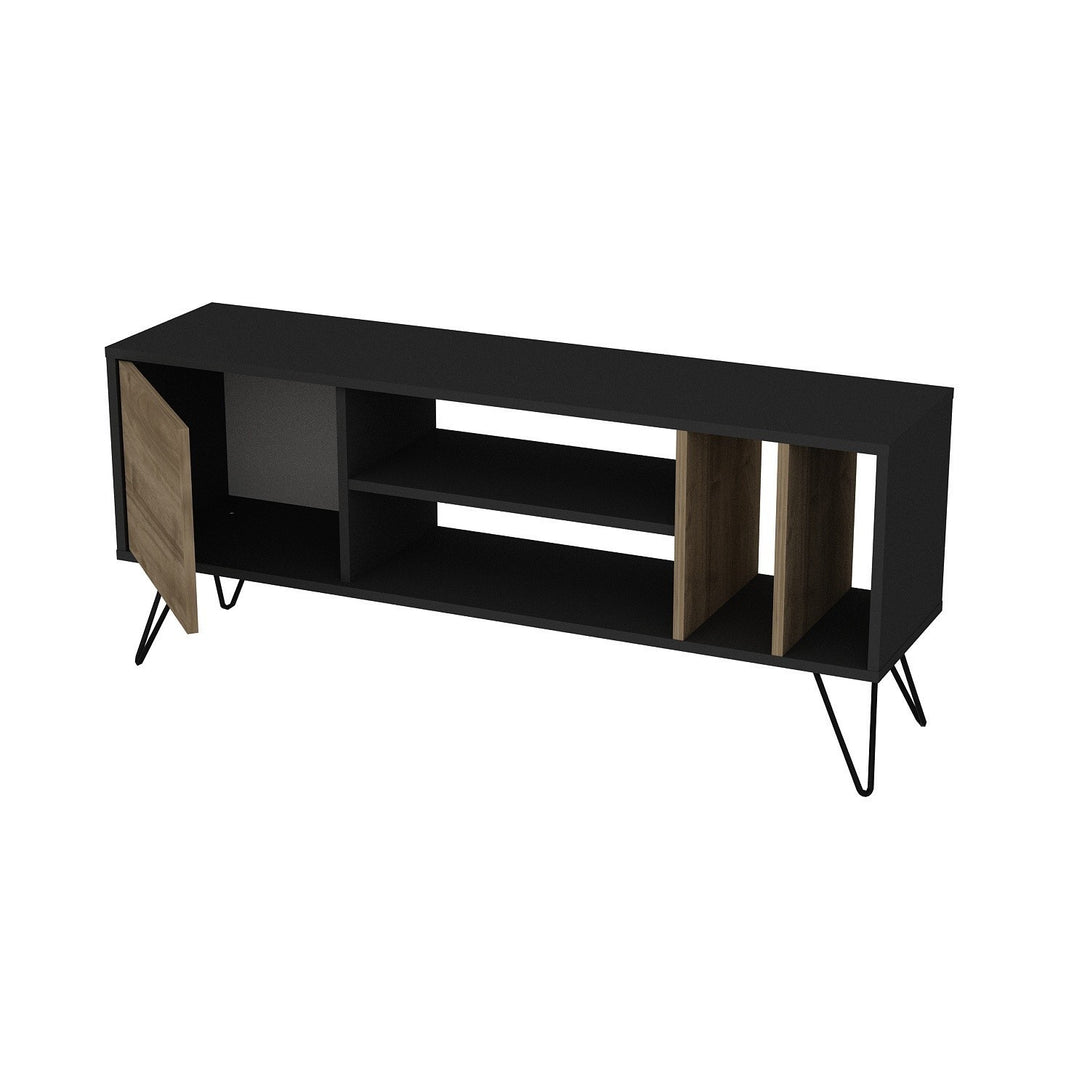 TV szekrény Mistico (140) - Walnut, Black-Vashome.sk