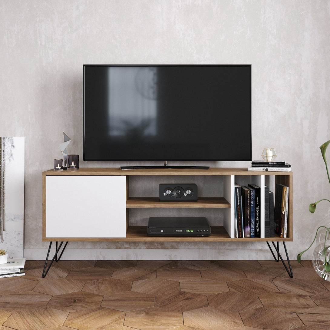 TV szekrény Mistico (140) - Walnut, White-Vashome.sk