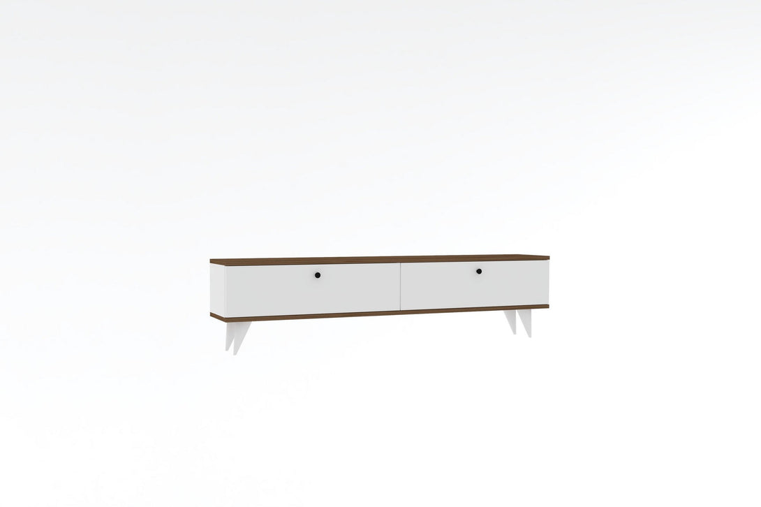 TV szekrény Paris - White, Walnut-Vashome.sk