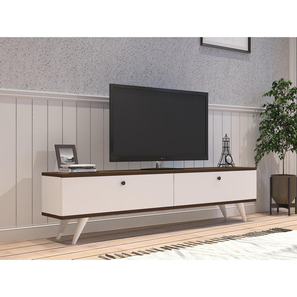 TV szekrény Paris - White, Walnut-Vashome.sk
