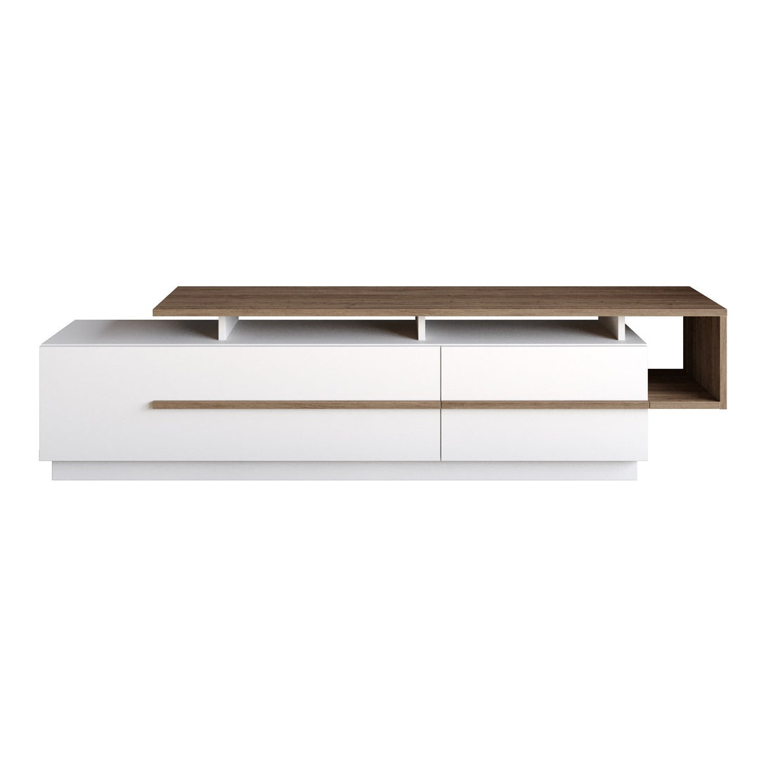 TV szekrény Pia - Walnut, White-Vashome.sk