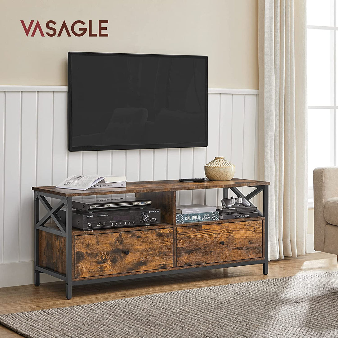 TV skrinka s 2 zásuvkami, 120 x 40 x 50 cm, rustikálna hnedá-Vashome.sk