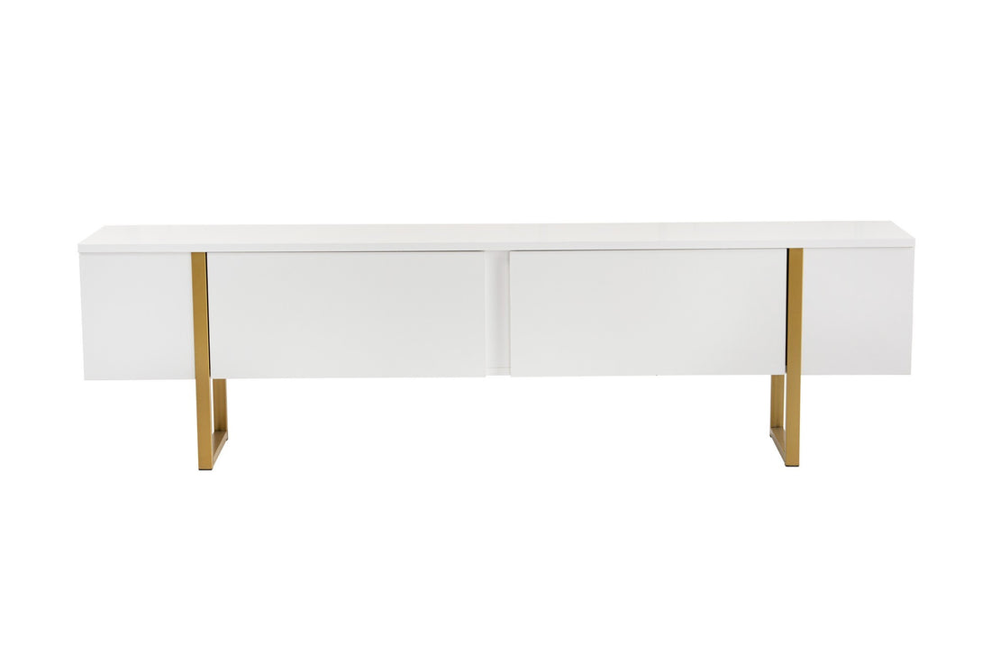 TV szekrény Serenity - White, Gold-Vashome.sk