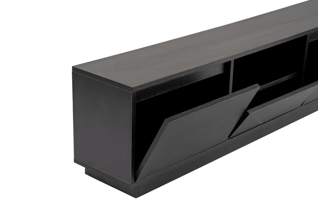 TV szekrény Vanguard - Wood Black-Vashome.sk