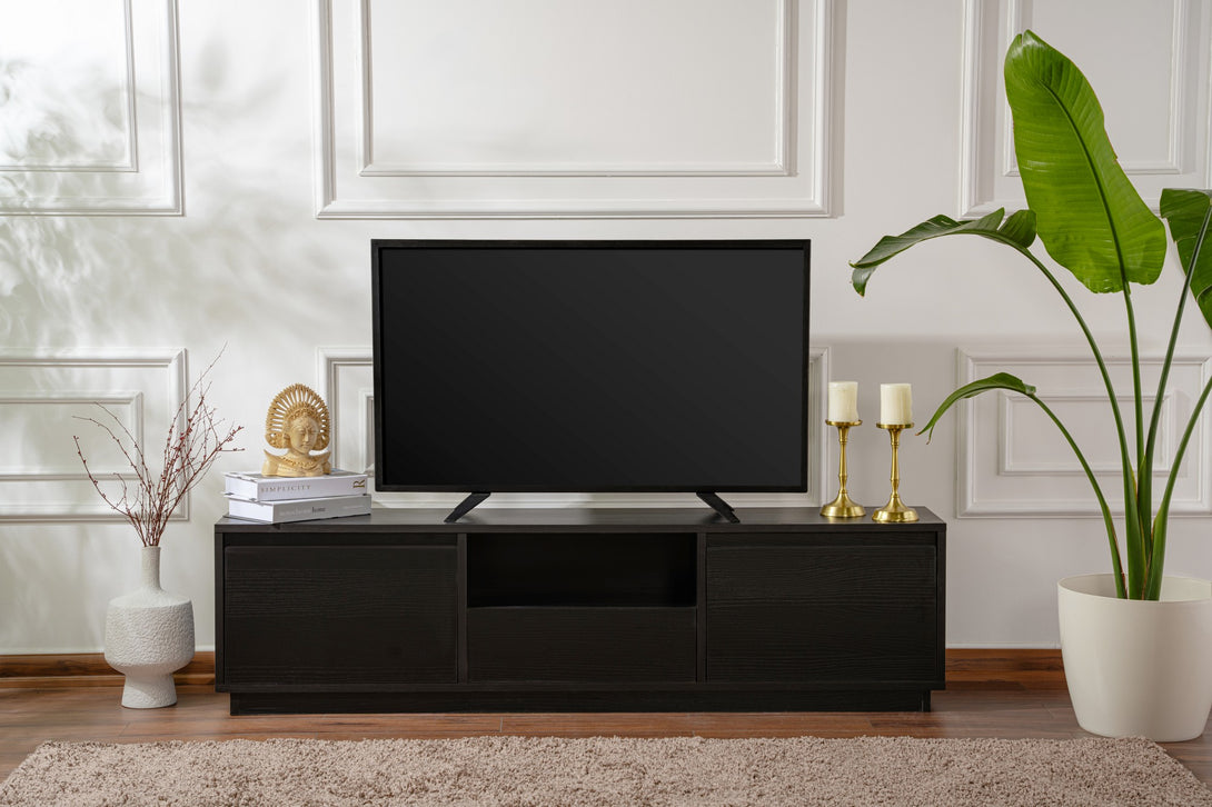 TV szekrény Vanguard - Wood Black-Vashome.sk