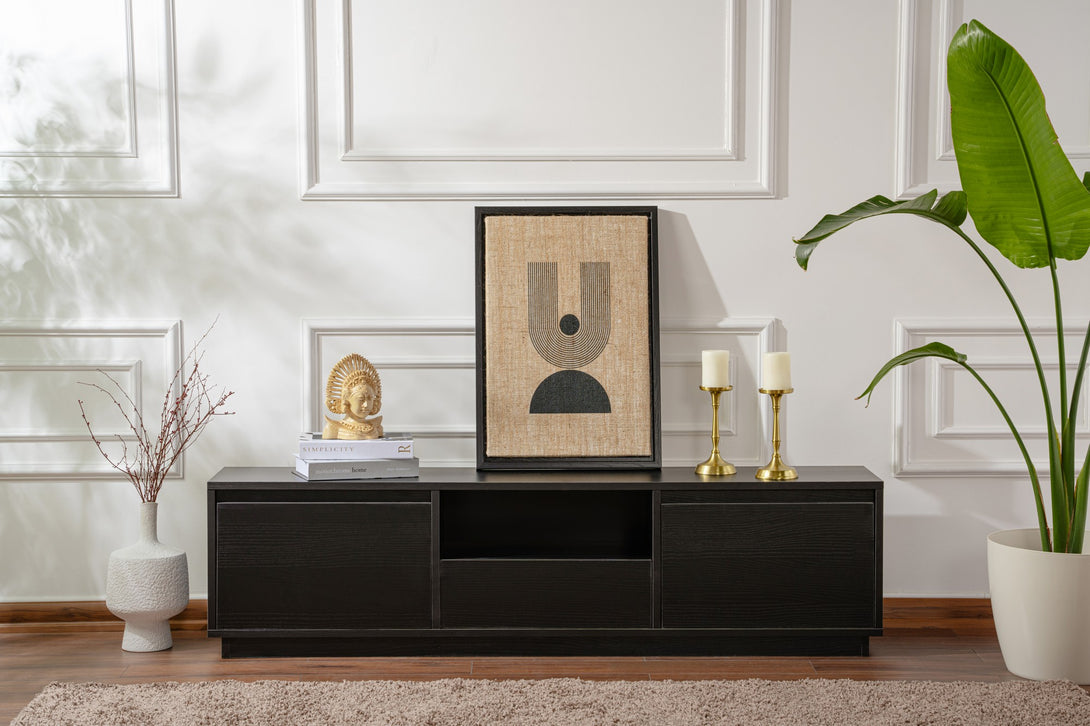 TV szekrény Vanguard - Wood Black-Vashome.sk