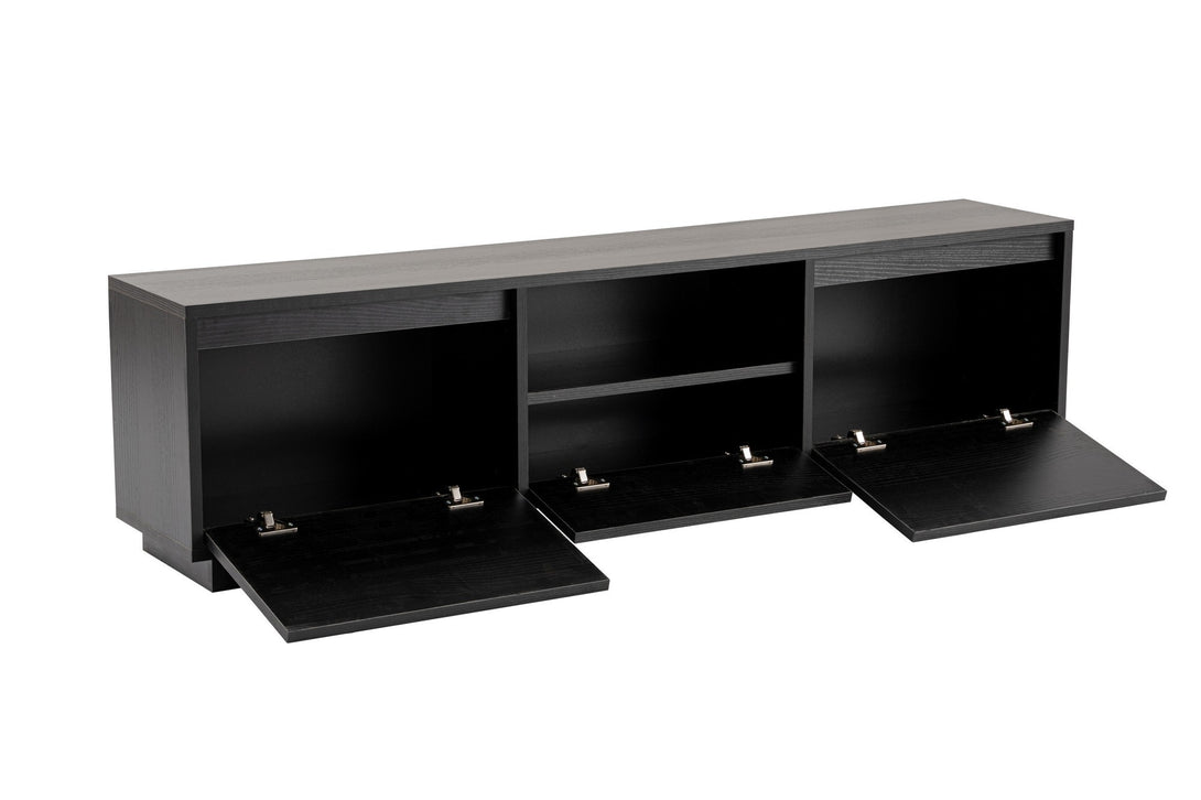 TV szekrény Vanguard - Wood Black-Vashome.sk
